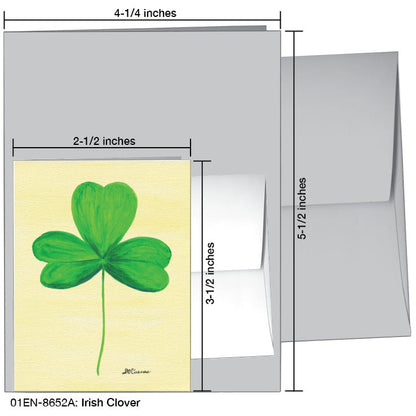 Irish Clover, Greeting Card (8652A), Enclosure Card, www.printedcanvas.com