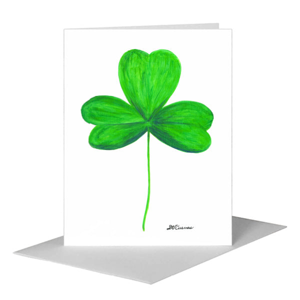 Irish Clover, Greeting Card (#8652B) A2 Card Front, www.printedcanvas.com