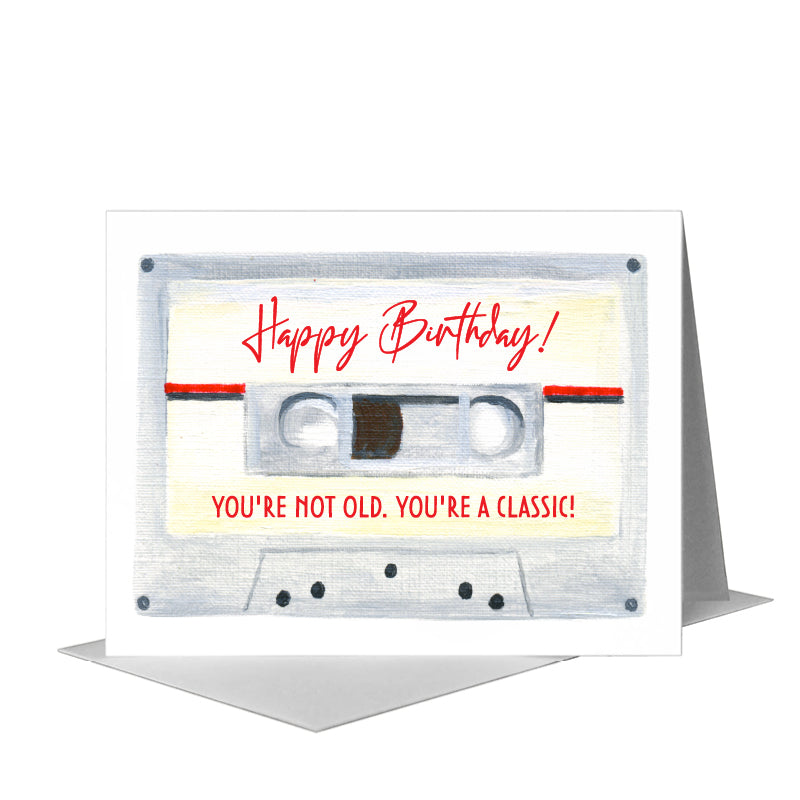 Cassette Tape, Greeting Card (#8653AA), A2 Card Front, www.printedcanvas.com