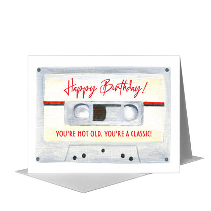 Cassette Tape, Greeting Card (#8653AA), A2 Card Front, www.printedcanvas.com