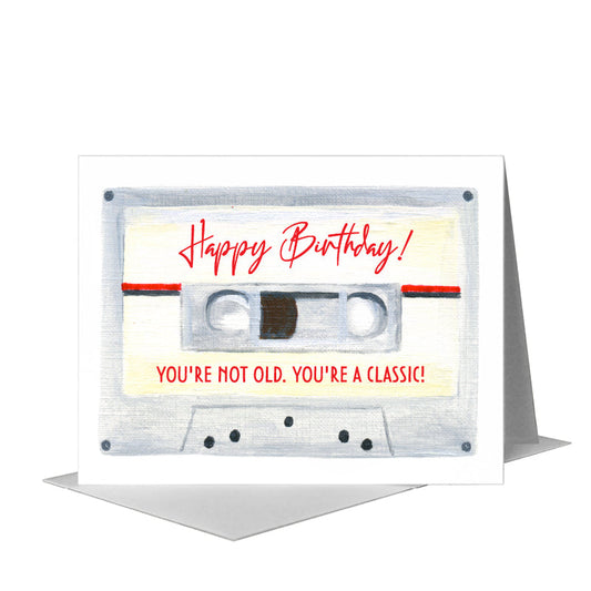 Cassette Tape, Greeting Card (#8653AA) A2 Card Front, www.printedcanvas.com