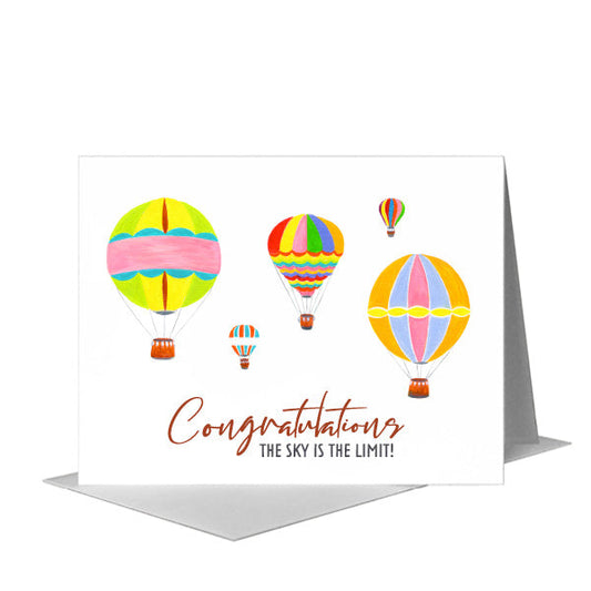Balloons in Flight, Greeting Card (#8657A) A2 Card Front, www.printedcanvas.com