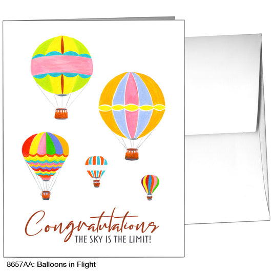 Balloons In Flight, Greeting Card (8657AA)