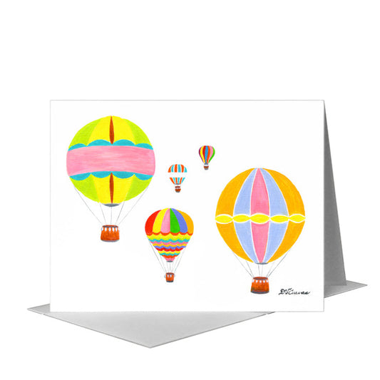 Balloons in Flight, Greeting Card (#8657C) A2 Card Front, www.printedcanvas.com
