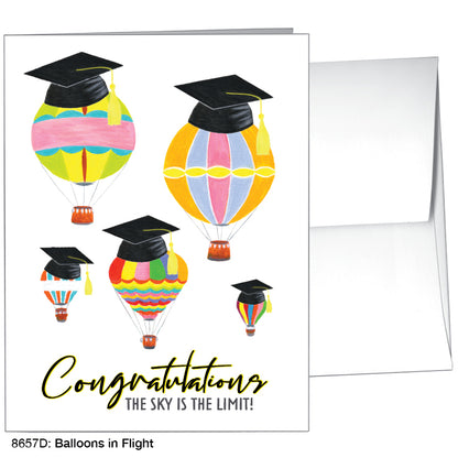 Balloons in Flight, Greeting Card (#8657D), A2 Card Front, www.printedcanvas.com