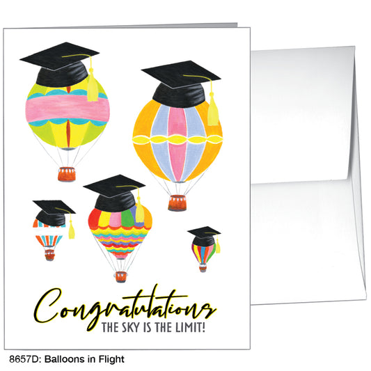 Balloons in Flight, Greeting Card (#8657D), A2 Card Front, www.printedcanvas.com