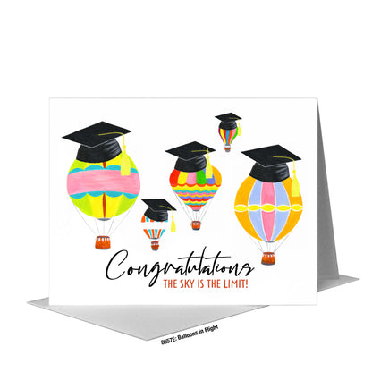 Balloons in Flight, Greeting Card (#8657E)
