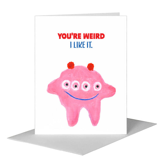 Monster - Edna, Greeting Card (#8659C) A2 Card Front, www.printedcanvas.com