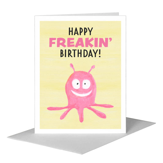 Monster - Jan, Greeting Card (#8660A) A2 Card Front, www.printedcanvas.com