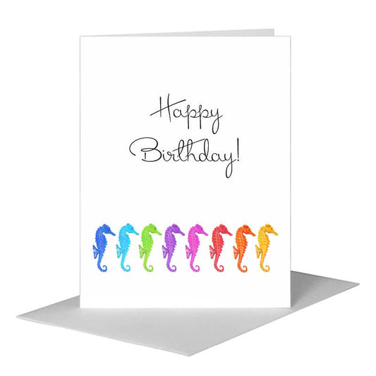 Seahorse, Greeting Card (#8384M) A2 Card Front, www.printedcanvas.com