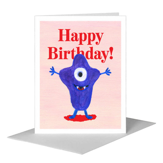 Monster - Janet, Greeting Card (#8661A) A2 Card Front, www.printedcanvas.com