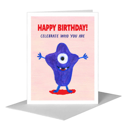 Monster - Janet, Greeting Card (#8661G) A2 Card Front, www.printedcanvas.com