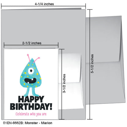 Monster - Marion, Greeting Card (8662B), Enclosure, www.printedcanvas.com
