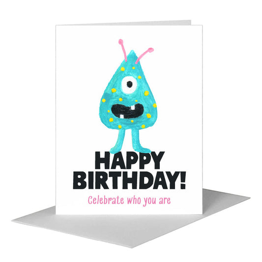 Monster - Marion, Greeting Card (#8662B) A2 Card Front, www.printedcanvas.com