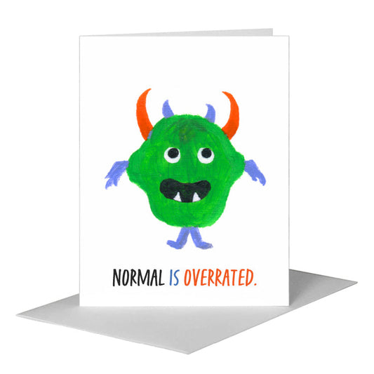 Monster - Randy, Greeting Card (#8663A) A2 Card Front, www.printedcanvas.com