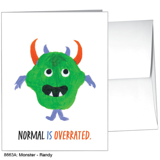 Monster - Randy, Greeting Card (8663A), A2 Card Front, www.printedcanvas.com