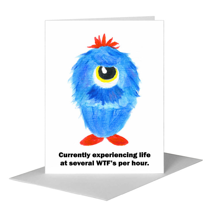 Monster - Rommel, Greeting Card (#8664C) A2 Card Front, www.printedcanvas.com