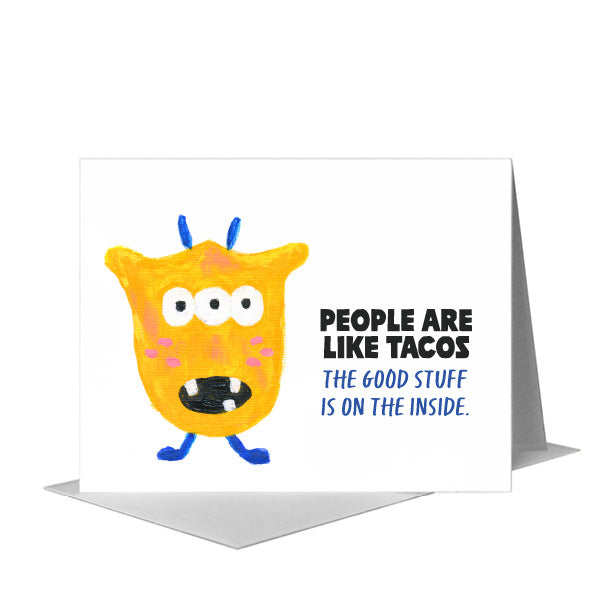 Monster - Yollie, Greeting Card (#8667H), A2 Card Front, www.printedcanvas.com