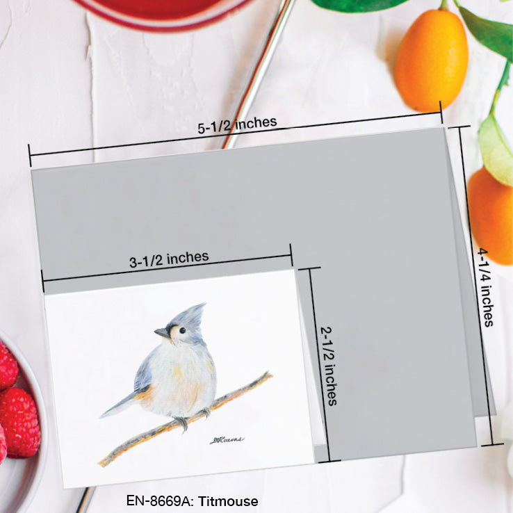 Titmouse, Greeting Card (8669A), Enclosure Card, www.printedcanvas.com