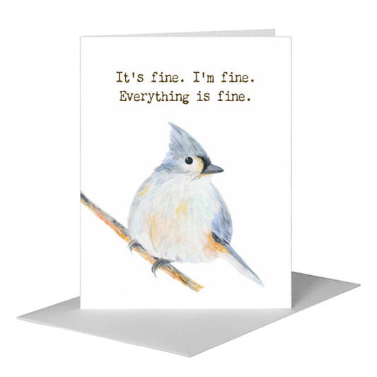 Titmouse, Greeting Card (#8669C) A2 Card Front, www.printedcanvas.com