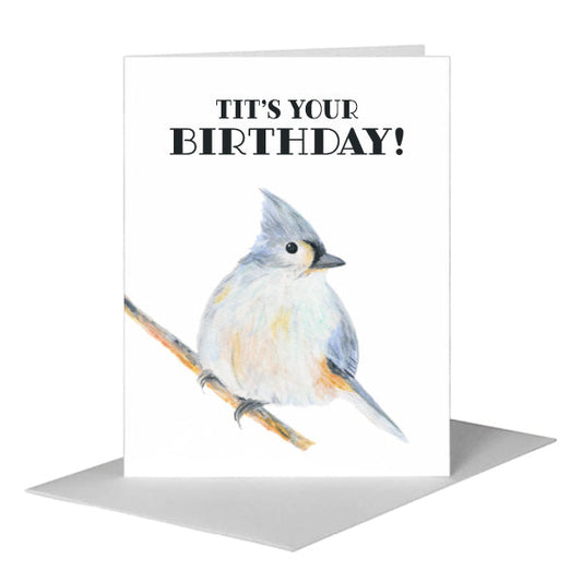 Titmouse, Greeting Card (#8669E) A2 Card Front, www.printedcanvas.com