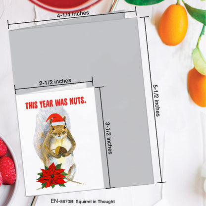 Squirrel in Thought, Greeting Card (#8670B)