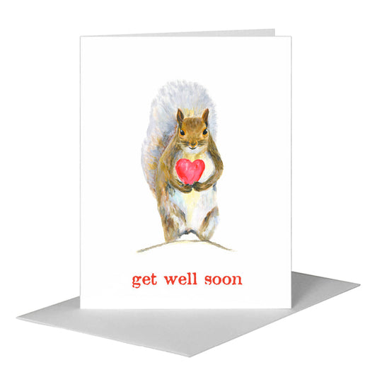 Squirrel in Thought, Greeting Card (#8670G) A2 Card Front, www.printedcanvas.com