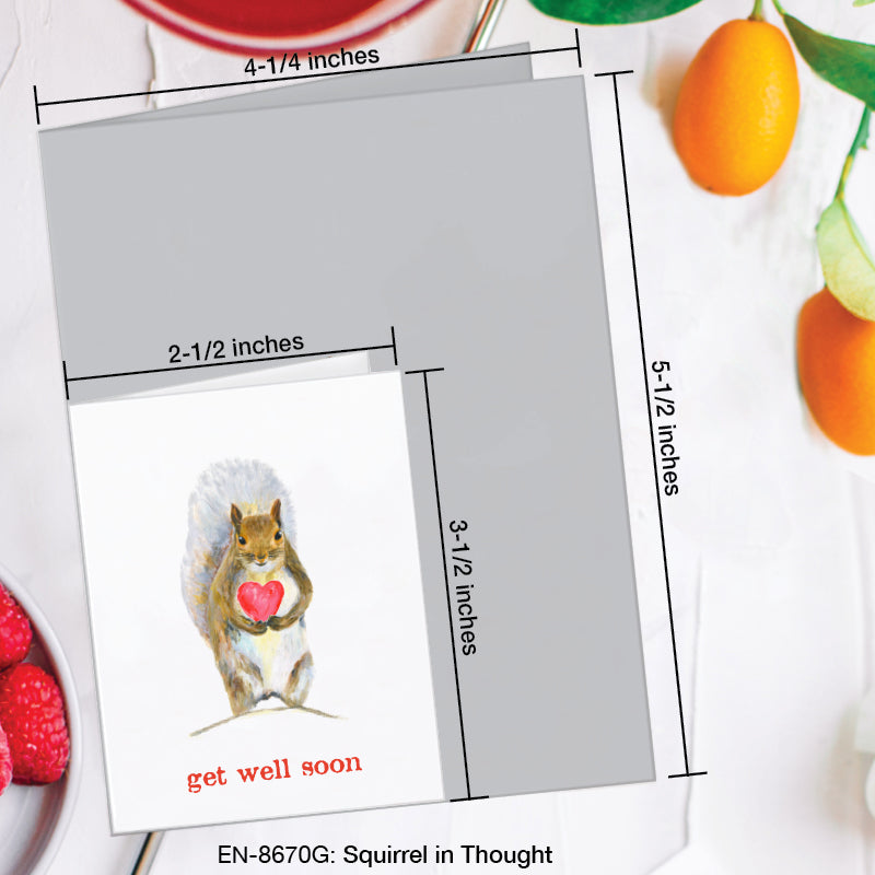 Squirrel in Thought, Greeting Card (8670G), Enclosure, www.printedcanvas.com