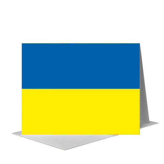 Flag of Ukraine, Greeting Card (#8671A) A2 Card Front, www.printedcanvas.com