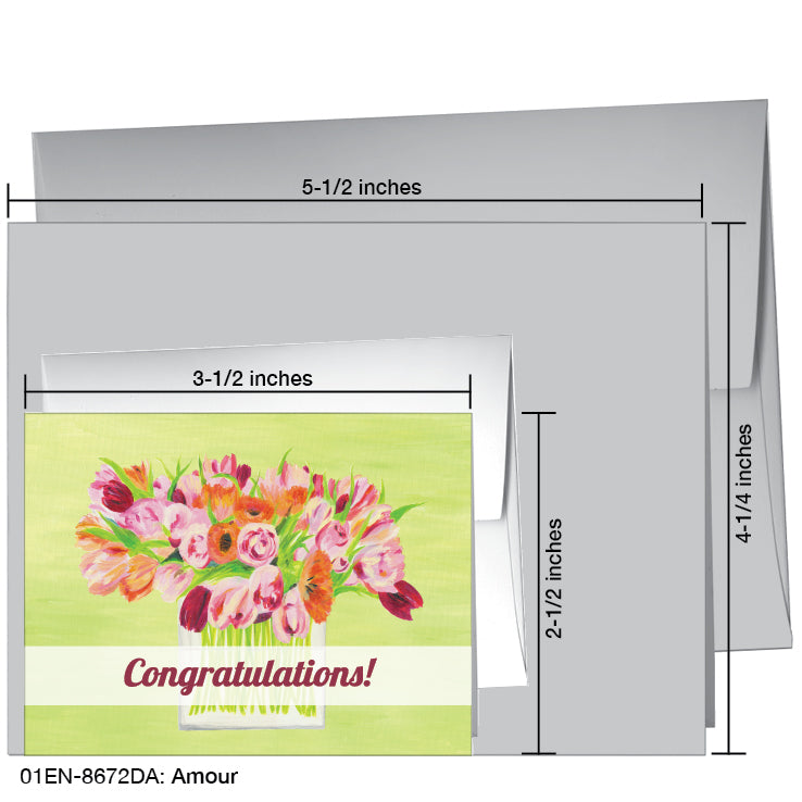 Amour, Greeting Card (8672DA), Enclosure, www.printedcanvas.com