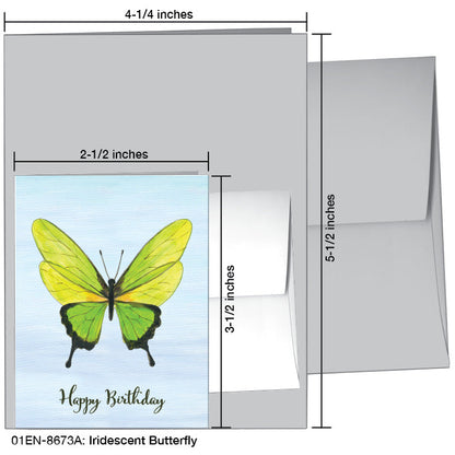 Iridescent Butterfly, Greeting Card (8673A), Enclosure Card, www.printedcanvas.com