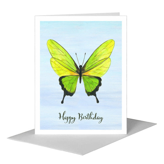 Iridescent Butterfly, Greeting Card (#8673A) A2 Card Front, www.printedcanvas.com