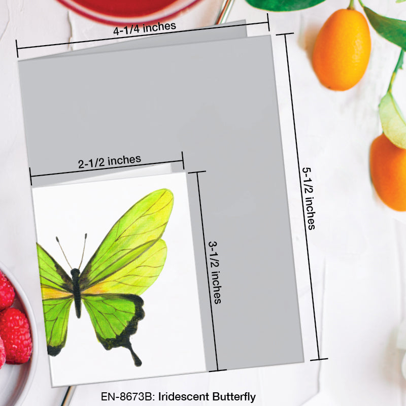 Iridescent Butterfly, Greeting Card (8673B), Enclosure Card, www.printedcanvas.com