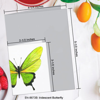 Iridescent Butterfly, Greeting Card (8673B), Enclosure Card, www.printedcanvas.com