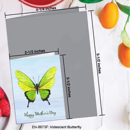 Iridescent Butterfly, Greeting Card (8673F), Enclosure, www.printedcanvas.com