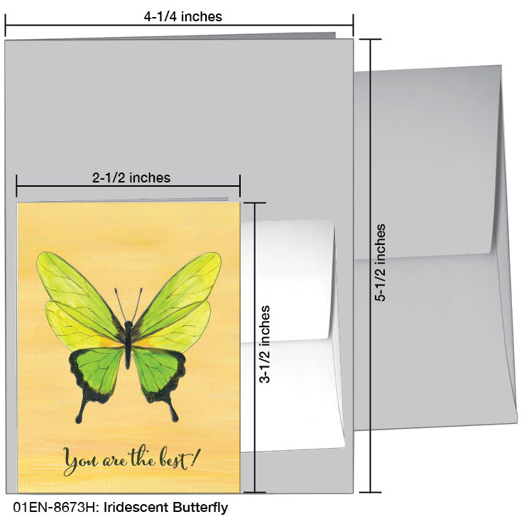 Iridescent Butterfly, Greeting Card (8673H), Enclosure, printedcanvas.com