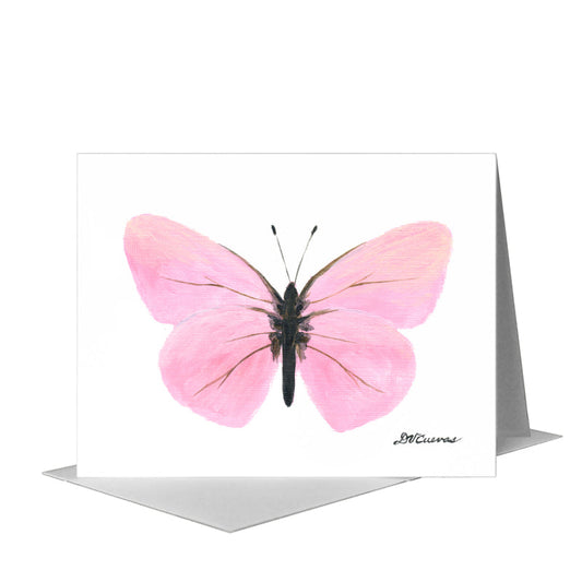 Lavender Pink Butterfly, Greeting Card (#8674F) A2 Card Front, www.printedcanvas.com
