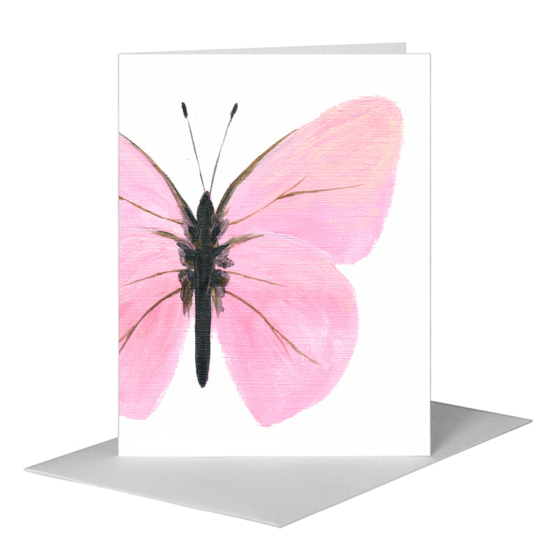Lavender Pink Butterfly, Greeting Card (#8674C), A2 Card Front, www.printedcanvas.com