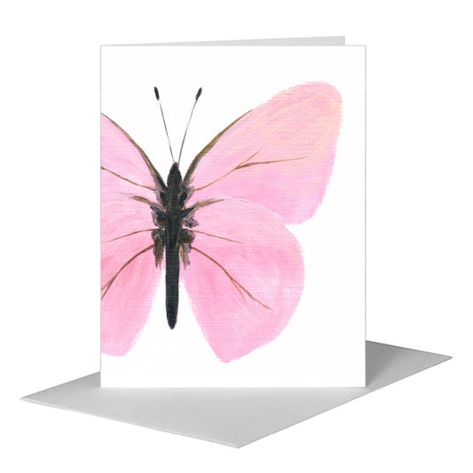 Lavender Pink Butterfly, Greeting Card (#8674C) A2 Card Front, www.printedcanvas.com