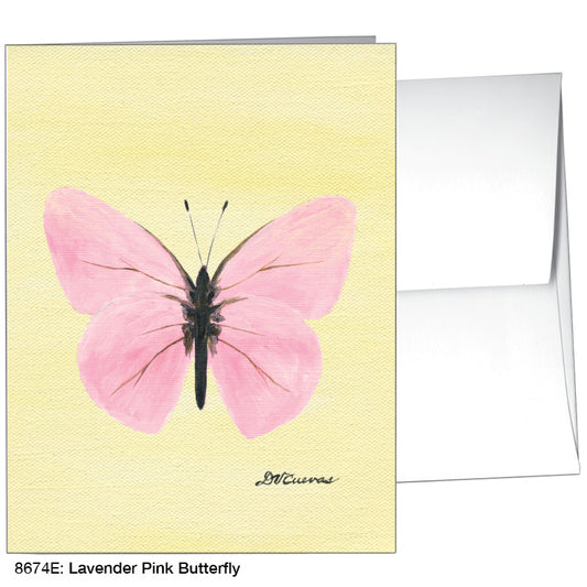 Lavender Pink Butterfly, Greeting Card (8674E) - Printed Canvas