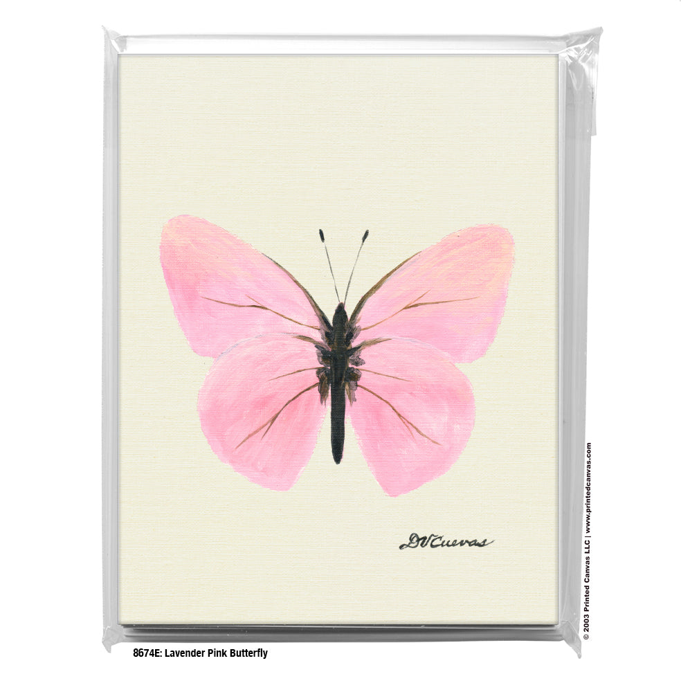 Lavender Pink Butterfly, Greeting Card (#8674E)