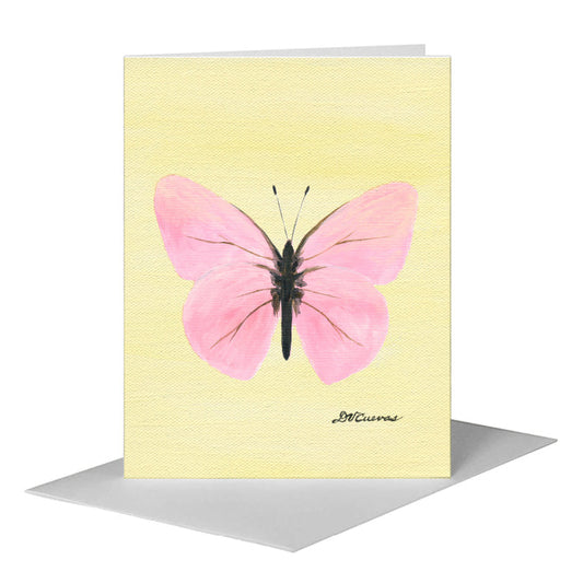 Lavender Pink Butterfly, Greeting Card (#8674E) A2 Card Front, www.printedcanvas.com