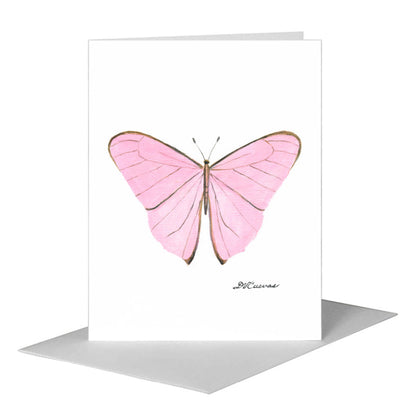 Pretty in Pink Butterfly, Greeting Card (#8676D), A2 Card Front, www.printedcanvas.com
