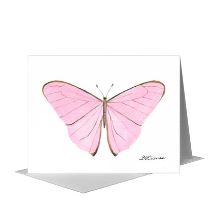 Pretty in Pink Butterfly, Greeting Card (#8676H) A2 Card Front, www.printedcanvas.com