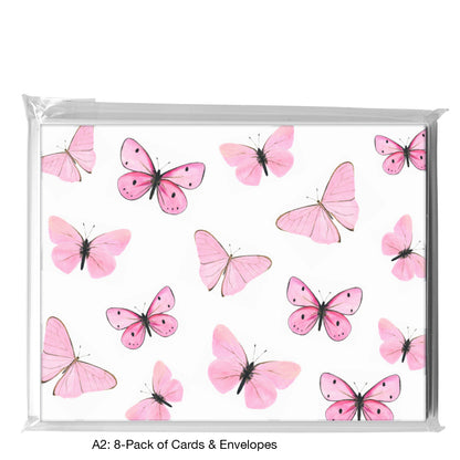 Butterflies in Pink, Greeting Card (8677)