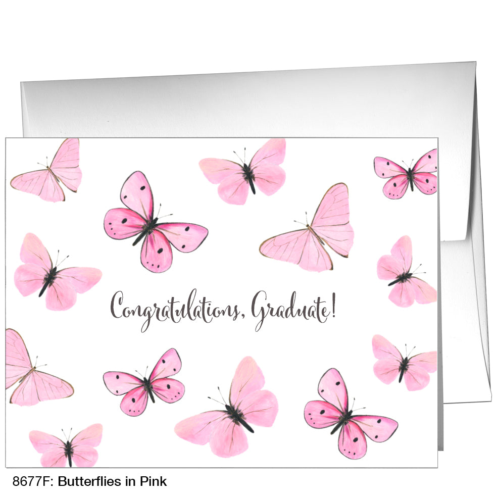 Butterflies in Pink, Greeting Card (8677F)