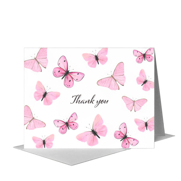 Butterflies in Pink, Greeting Card (#8677G), A2 Card Front, www.printedcanvas.com