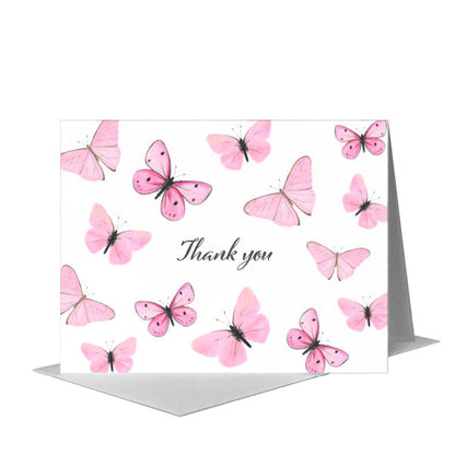 Butterflies in Pink, Greeting Card (#8677G), A2 Card Front, www.printedcanvas.com