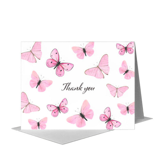 Butterflies in Pink, Greeting Card (#8677G) A2 Card Front, www.printedcanvas.com