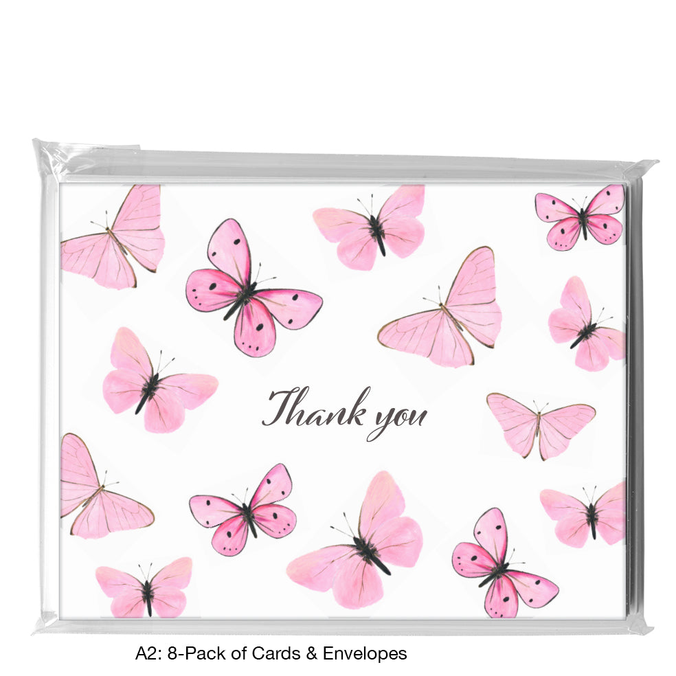 Butterflies in Pink, Greeting Card (8677G)